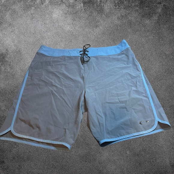 Oakley Other - Oakley Board Shorts Mens 38 Gray Blue Performance Fit Surf Swim Trunks Stretch